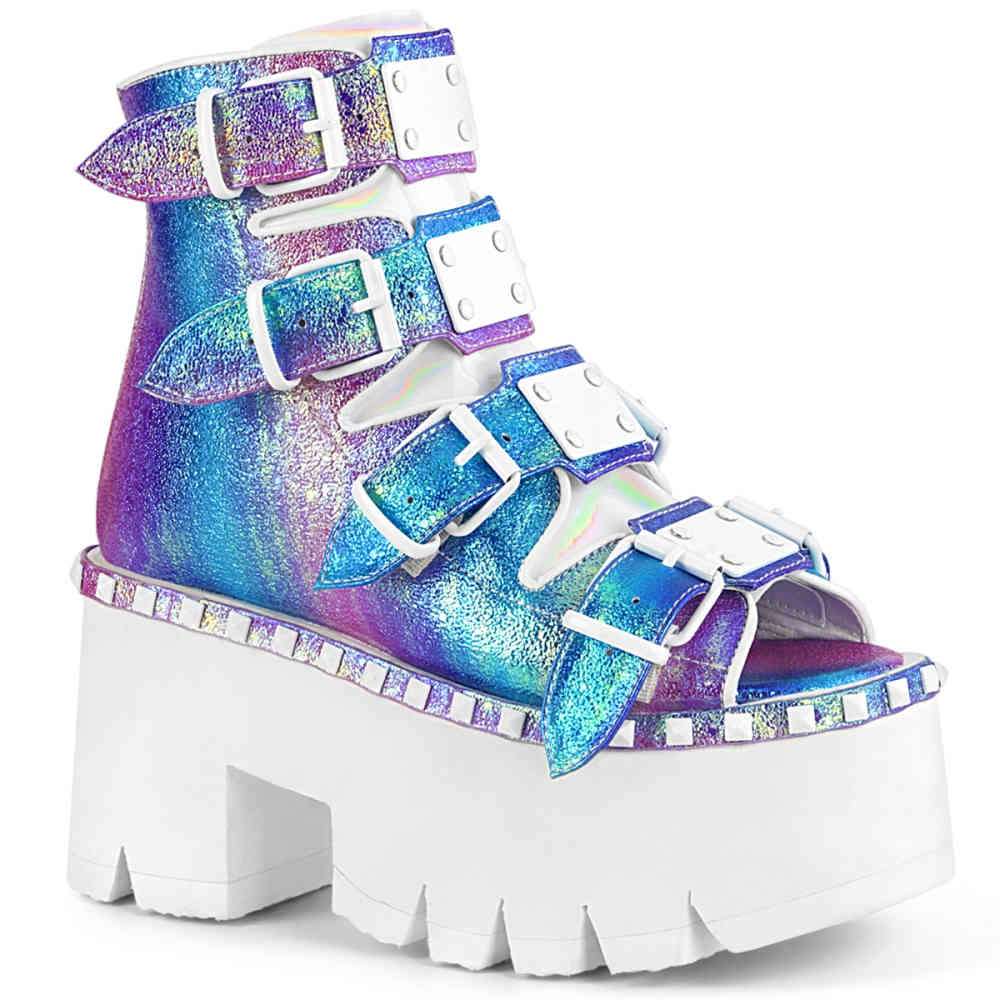 DemoniaCult - ASHES70 Ankle boots - Purple/White